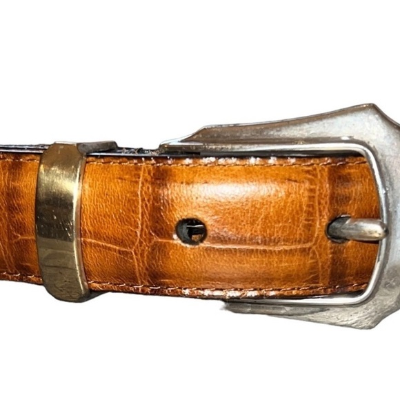 NEW Perry Ellis Portfollio.  Full Grain Cowhide Croc Embossed Belt.  Size 30 - Picture 9 of 9